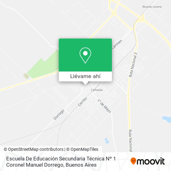 Mapa de Escuela De Educación Secundaria Técnica Nº 1 Coronel Manuel Dorrego
