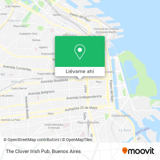 Mapa de The Clover Irish Pub
