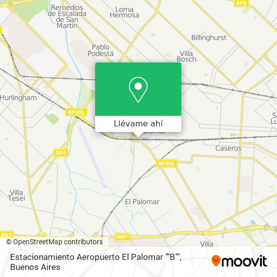 Mapa de Estacionamiento Aeropuerto El Palomar ""B""