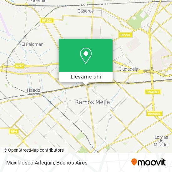 Mapa de Maxikiosco Arlequín
