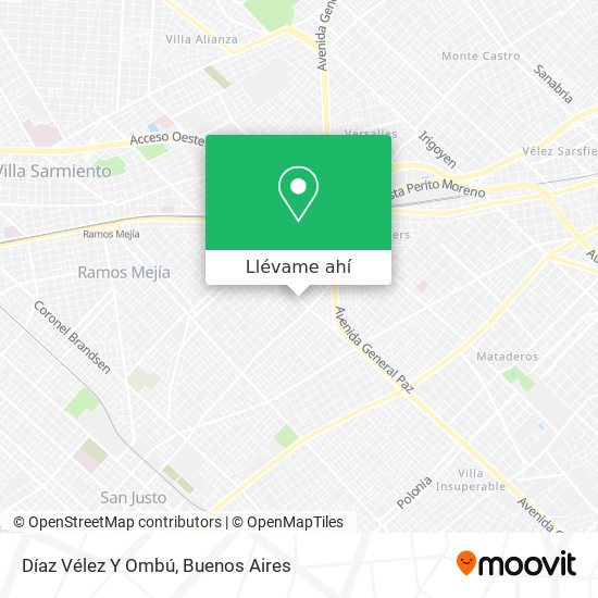 Mapa de Díaz Vélez Y Ombú