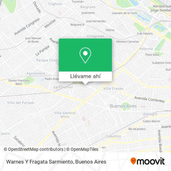 Mapa de Warnes Y Fragata Sarmiento