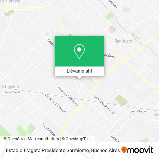 Mapa de Estadio Fragata Presidente Sarmiento