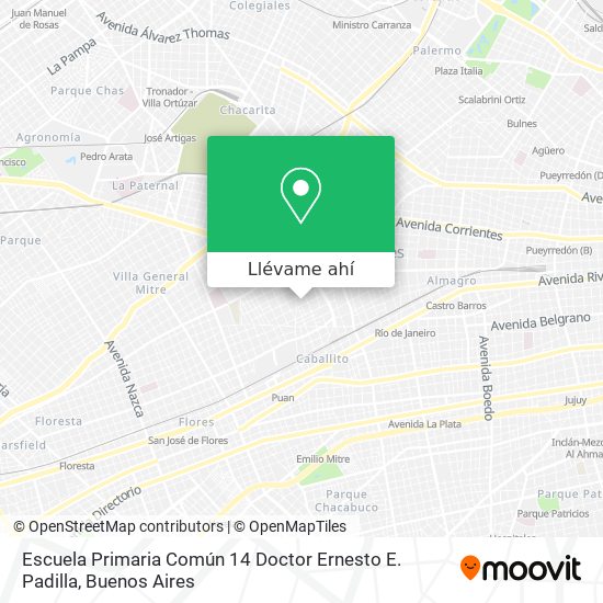 Mapa de Escuela Primaria Común 14 Doctor Ernesto E. Padilla