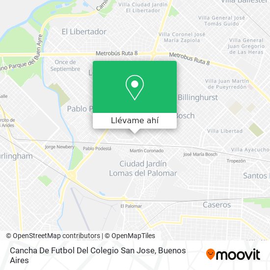 Mapa de Cancha De Futbol Del Colegio San Jose