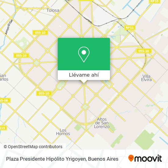 Mapa de Plaza Presidente Hipólito Yrigoyen