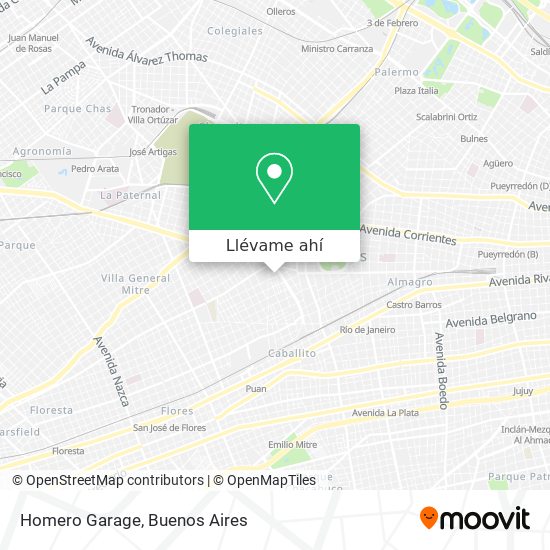 Mapa de Homero Garage