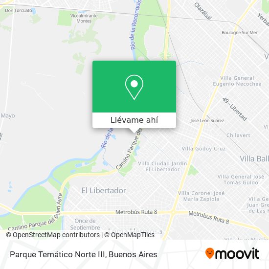 Mapa de Parque Temático Norte III