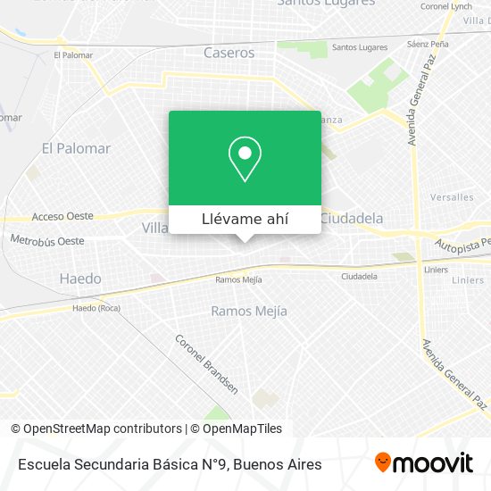 Mapa de Escuela Secundaria Básica N°9