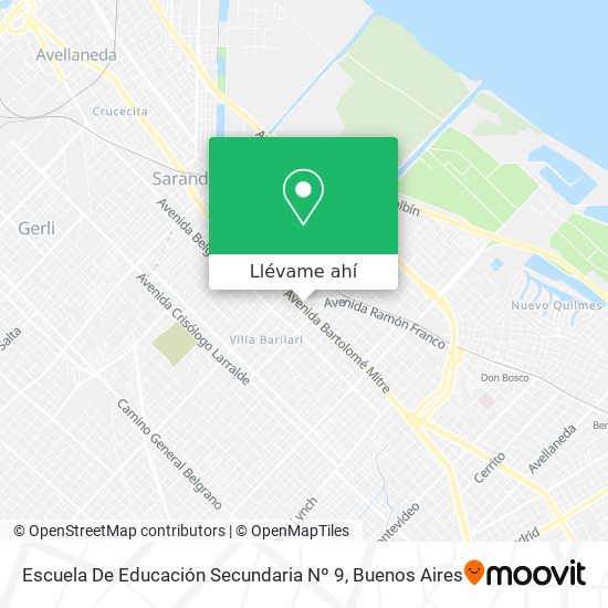 Mapa de Escuela De Educación Secundaria Nº 9