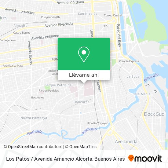 Mapa de Los Patos / Avenida Amancio Alcorta