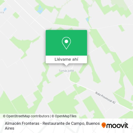 Mapa de Almacén Fronteras - Restaurante de Campo