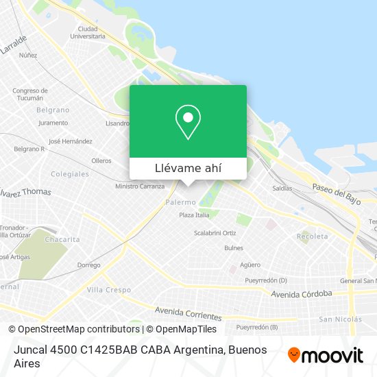 Mapa de Juncal 4500  C1425BAB CABA  Argentina