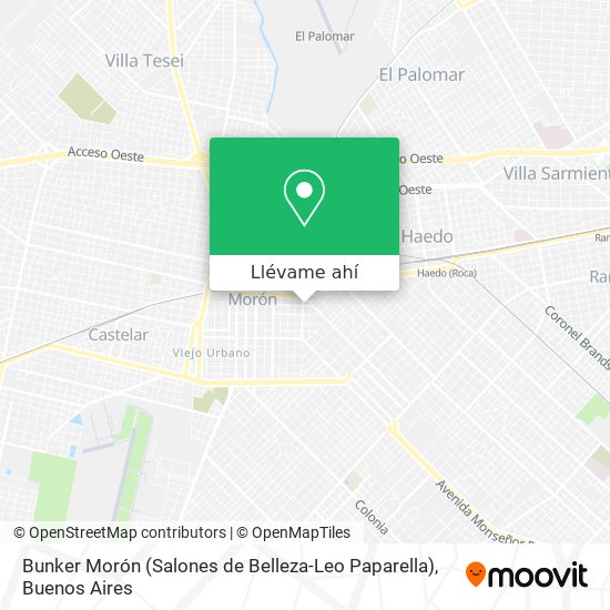 Mapa de Bunker Morón (Salones de Belleza-Leo Paparella)