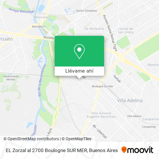 Mapa de EL Zorzal al 2700   Boulogne SUR MER