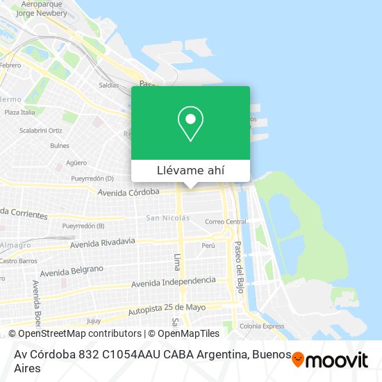 Mapa de Av  Córdoba 832  C1054AAU CABA  Argentina