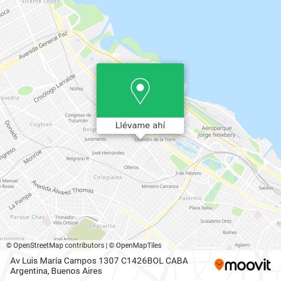 Mapa de Av  Luis María Campos 1307  C1426BOL CABA  Argentina