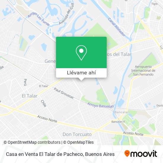 Mapa de Casa en Venta El Talar de Pacheco