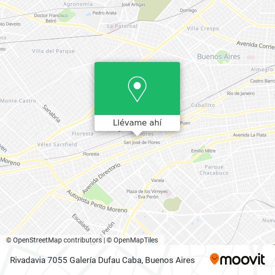 Mapa de Rivadavia 7055  Galería Dufau  Caba