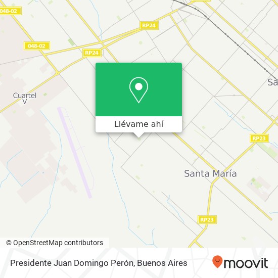 Mapa de Presidente Juan Domingo Perón