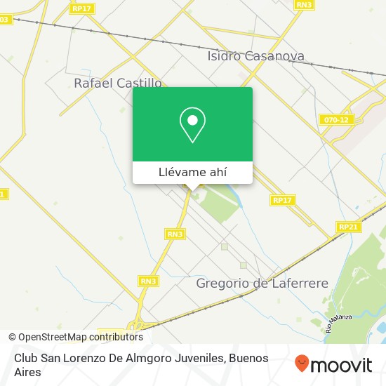 Mapa de Club San Lorenzo De Almgoro Juveniles