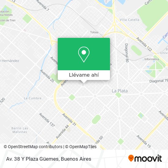 Mapa de Av. 38 Y Plaza Güemes