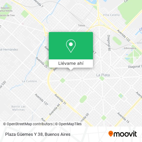 Mapa de Plaza Güemes Y 38