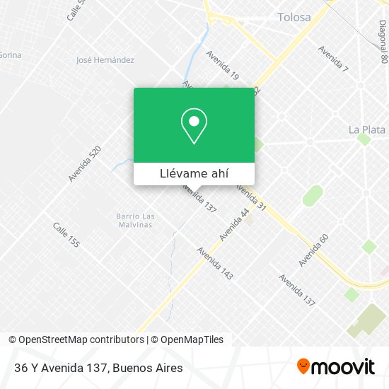 Mapa de 36 Y Avenida 137