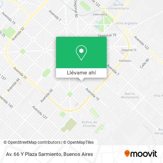 Mapa de Av. 66 Y Plaza Sarmiento