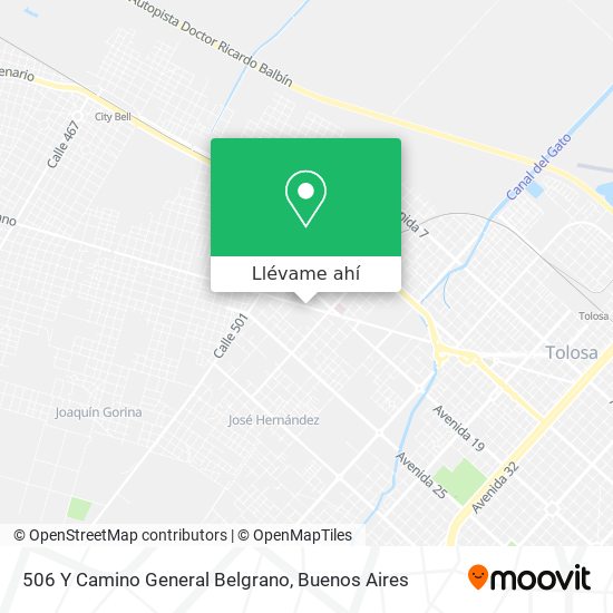 Mapa de 506 Y Camino General Belgrano
