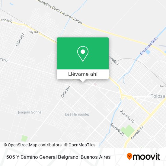 Mapa de 505 Y Camino General Belgrano