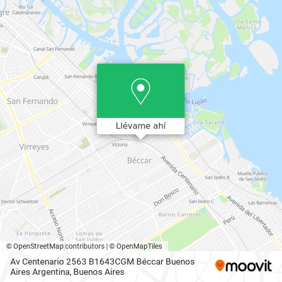 Mapa de Av  Centenario 2563  B1643CGM Béccar  Buenos Aires  Argentina