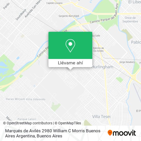 Mapa de Marqués de Avilés 2980  William C  Morris  Buenos Aires  Argentina