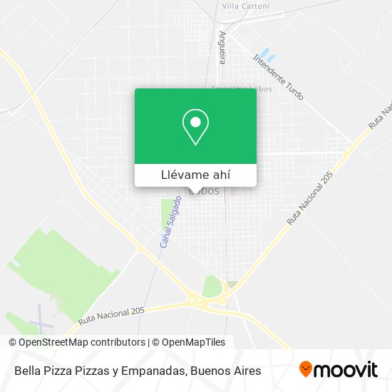 Mapa de Bella Pizza Pizzas y Empanadas