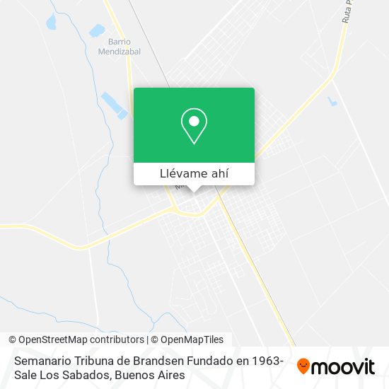 Mapa de Semanario Tribuna de Brandsen Fundado en 1963-Sale Los Sabados