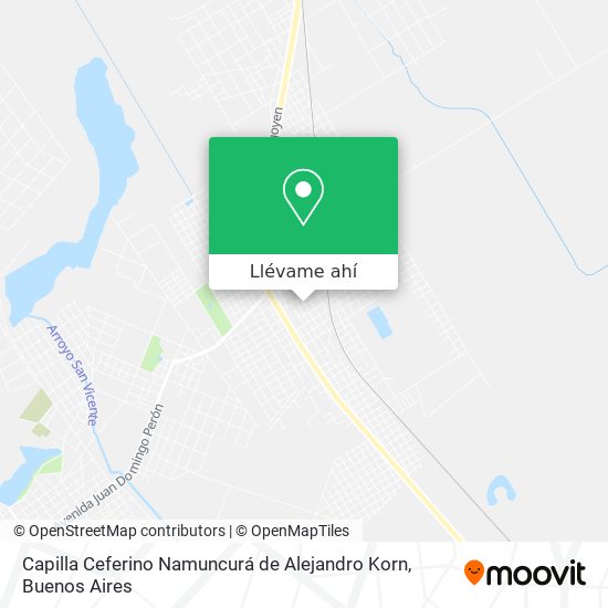 Mapa de Capilla Ceferino Namuncurá de Alejandro Korn