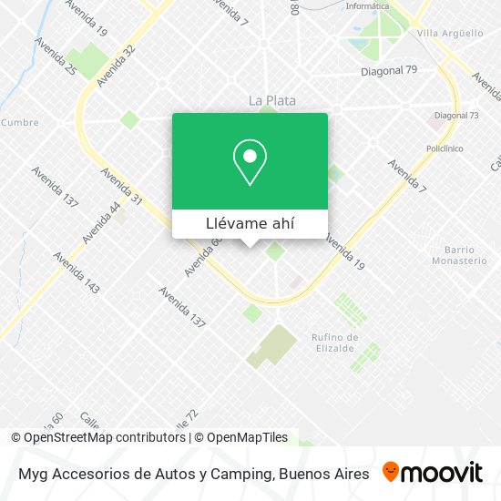 Mapa de Myg Accesorios de Autos y Camping