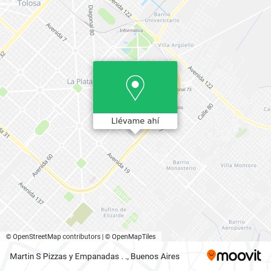 Mapa de Martin S Pizzas y Empanadas . .