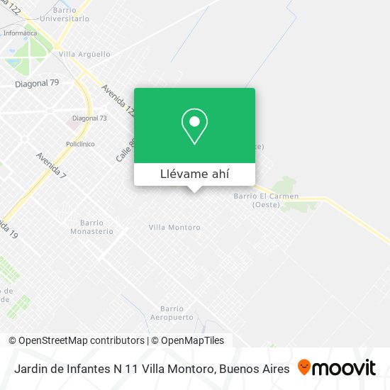 Mapa de Jardin de Infantes N 11 Villa Montoro