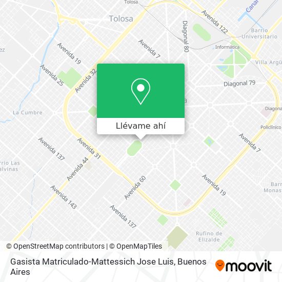 Mapa de Gasista Matriculado-Mattessich Jose Luis