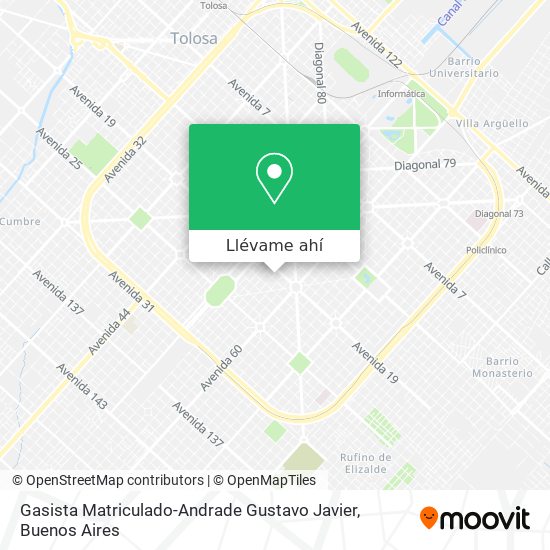 Mapa de Gasista Matriculado-Andrade Gustavo Javier