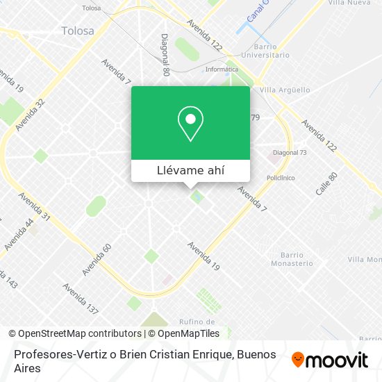 Mapa de Profesores-Vertiz o Brien Cristian Enrique