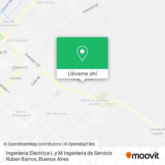 Mapa de Ingenieria Electrica-L y M Ingenieria de Servicio Ruben Barros