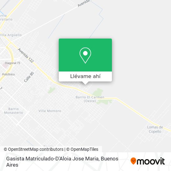 Mapa de Gasista Matriculado-D'Aloia Jose Maria