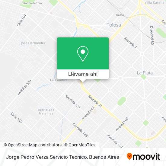 Mapa de Jorge Pedro Verza Servicio Tecnico