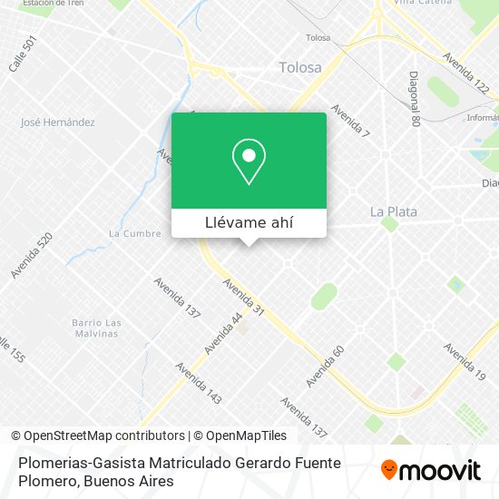 Mapa de Plomerias-Gasista Matriculado Gerardo Fuente Plomero