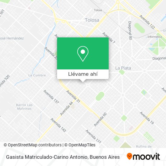 Mapa de Gasista Matriculado-Carino Antonio