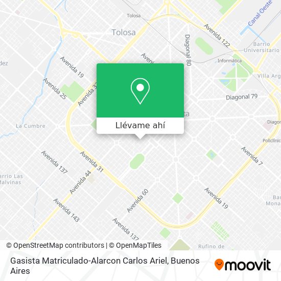 Mapa de Gasista Matriculado-Alarcon Carlos Ariel