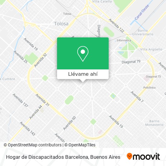 Mapa de Hogar de Discapacitados Barcelona