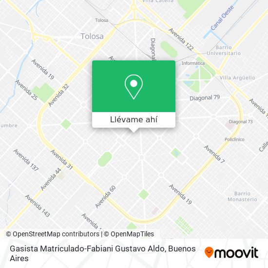 Mapa de Gasista Matriculado-Fabiani Gustavo Aldo